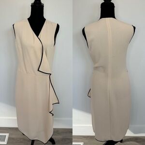 Rachel Roy Cream Sleeveless Wrap Maxi Dress (sz 6)